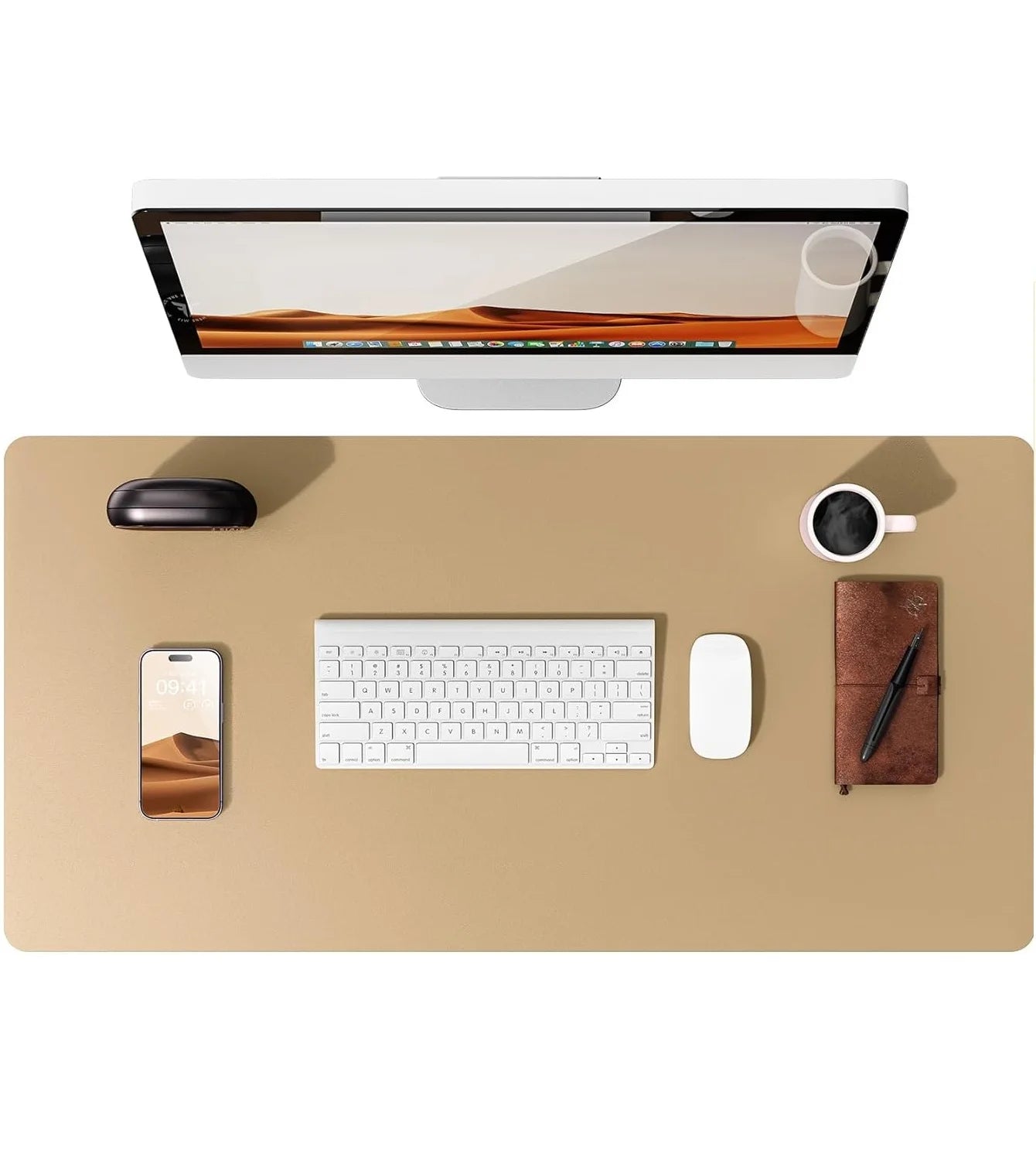 PU Leather Desk Mat – Large Office & Mouse Pad