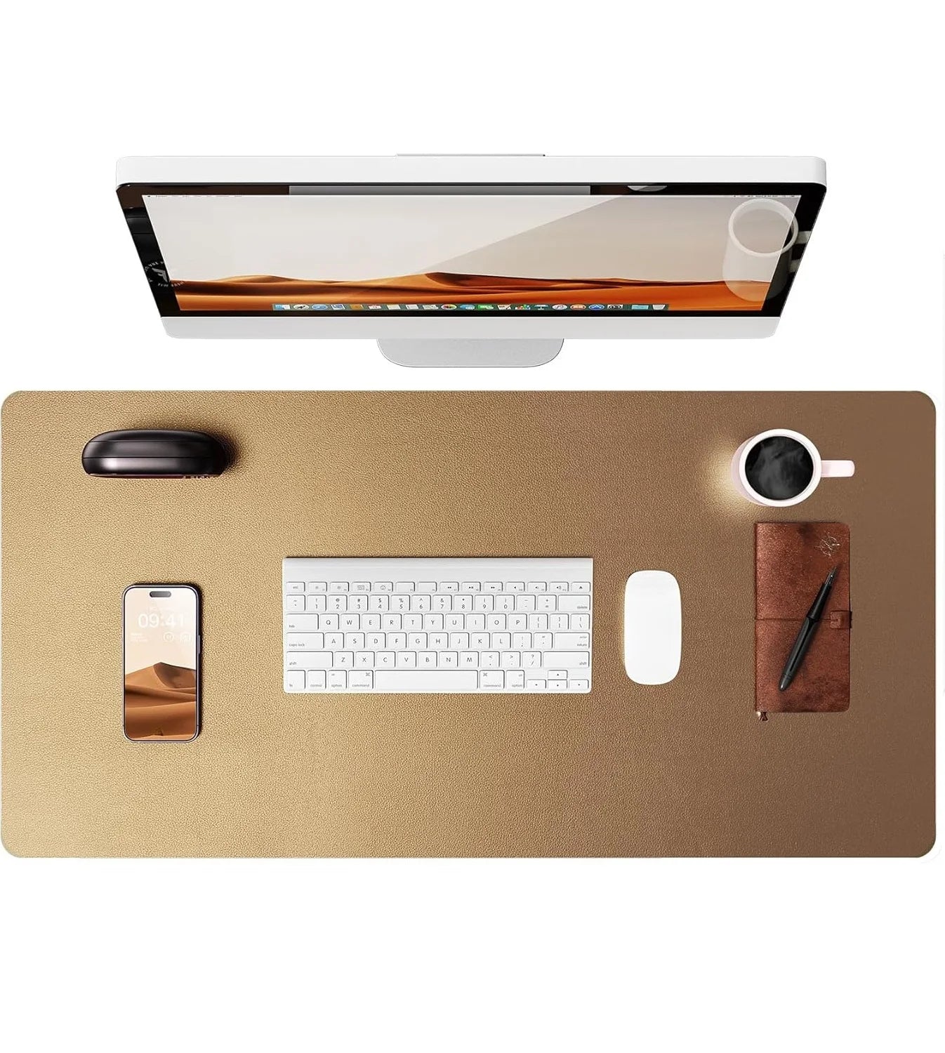 PU Leather Desk Mat – Large Office & Mouse Pad