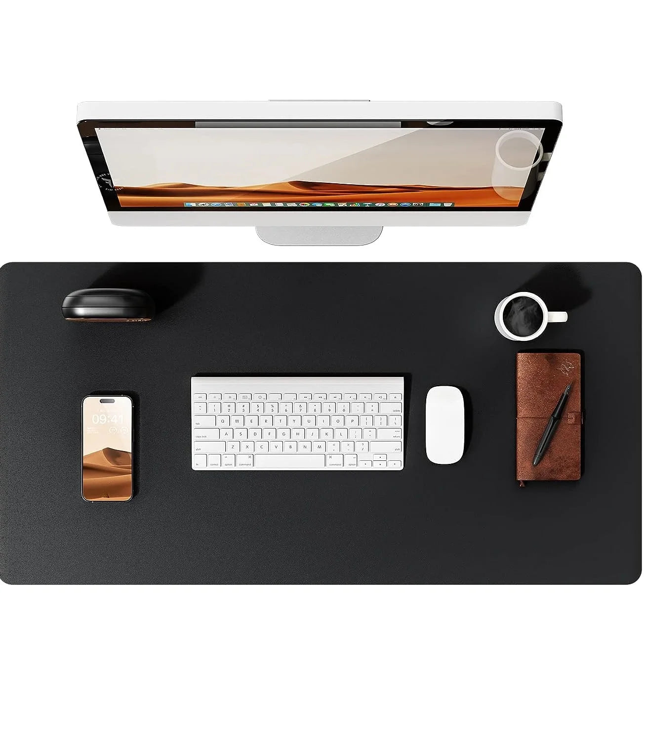PU Leather Desk Mat – Large Office & Mouse Pad