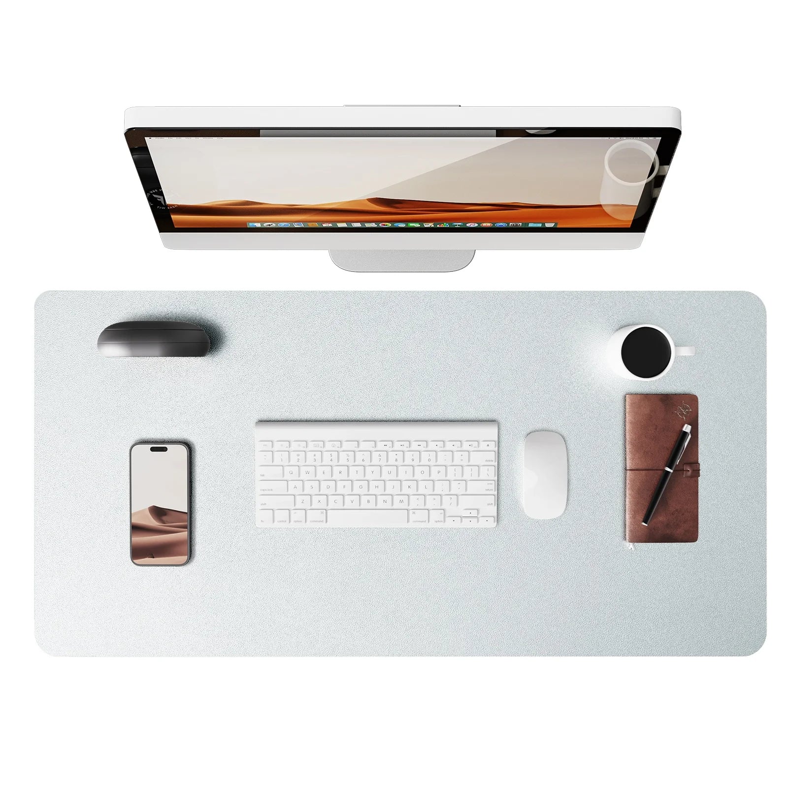 PU Leather Desk Mat – Large Office & Mouse Pad