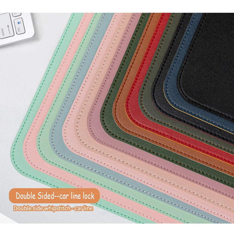 White PU Suede Desk Mat