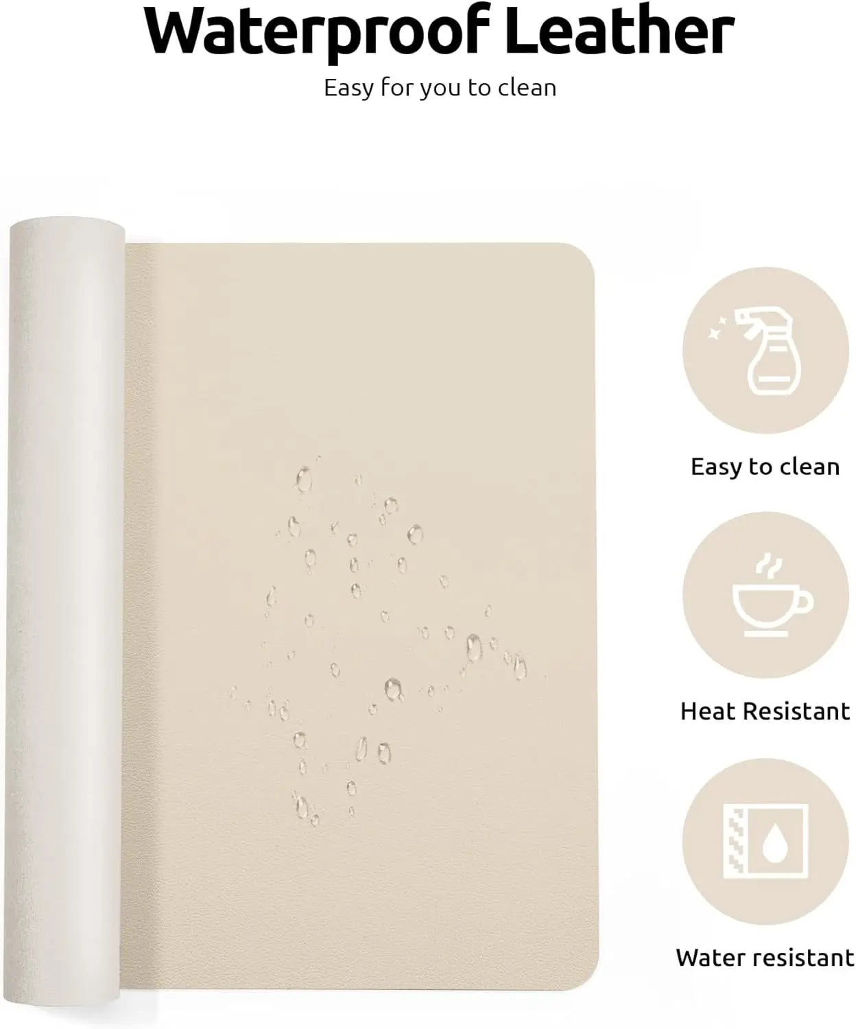 PU Leather Desk Mat – Large Office & Mouse Pad