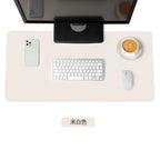 White PU Suede Desk Mat