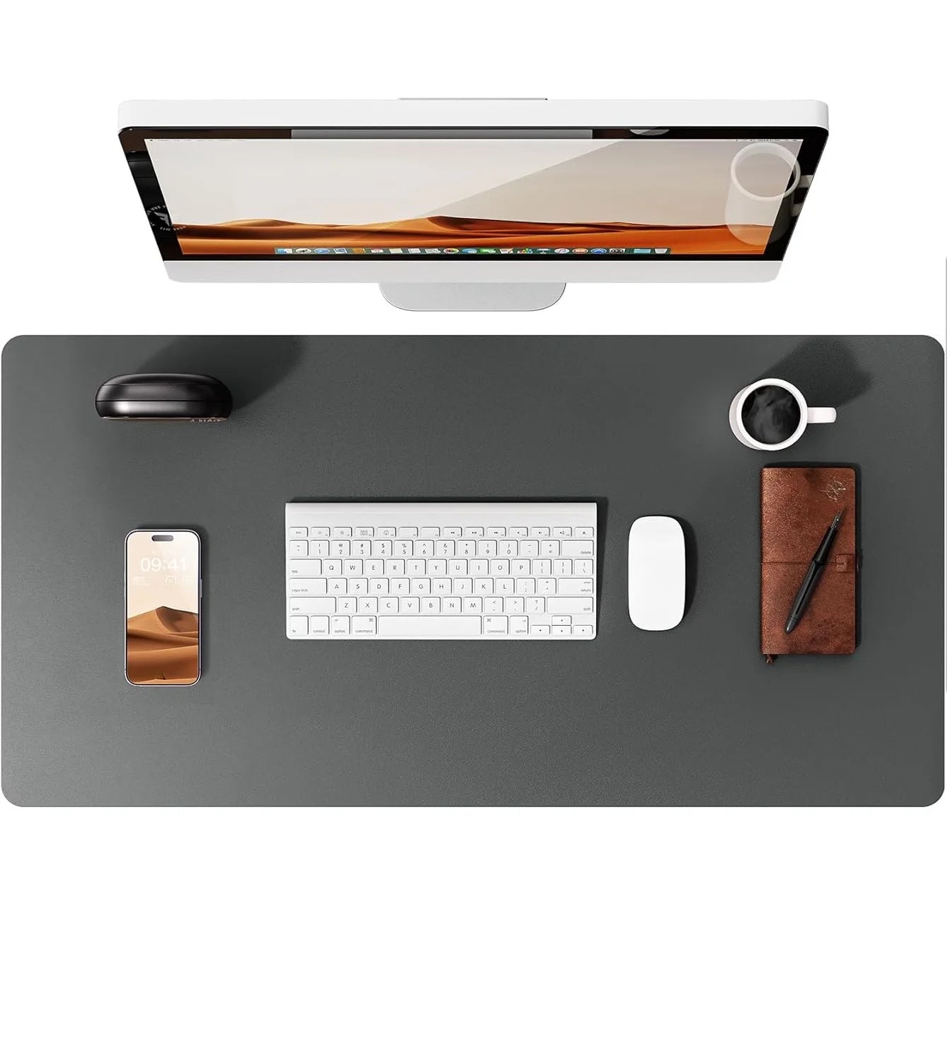 PU Leather Desk Mat – Large Office & Mouse Pad